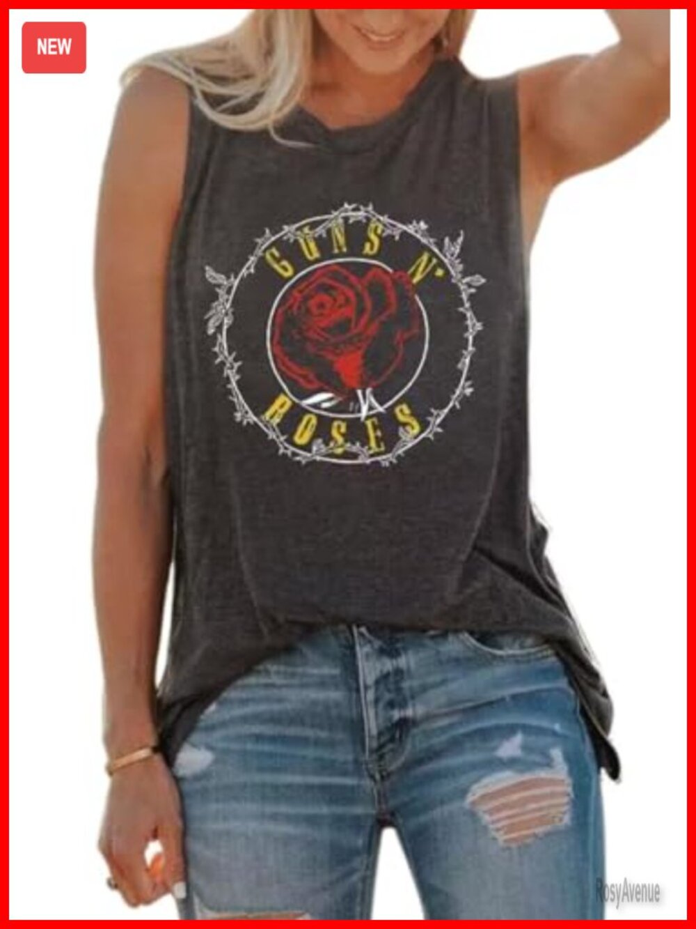 Vintage Flower Tank Top Women Summer Graphic Sleeveless Bohemian Cute Print